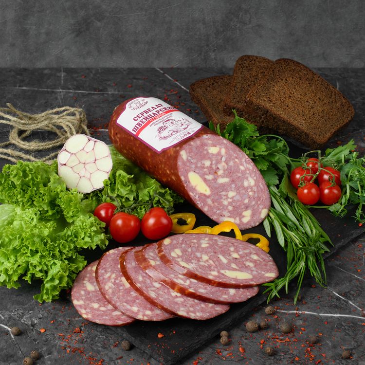 Сервелат "Швейцарский с сыром"